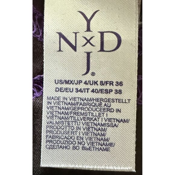 NYDJ Womens Velvet Burnout Pants Fairy Grunge Dark Romance Holiday Size 4 Black - Picture 7 of 7